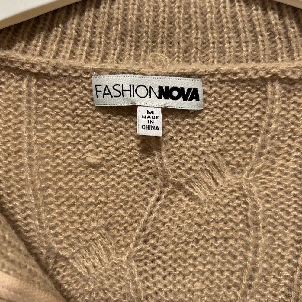Fashion Nova Brown Knit Sweater
